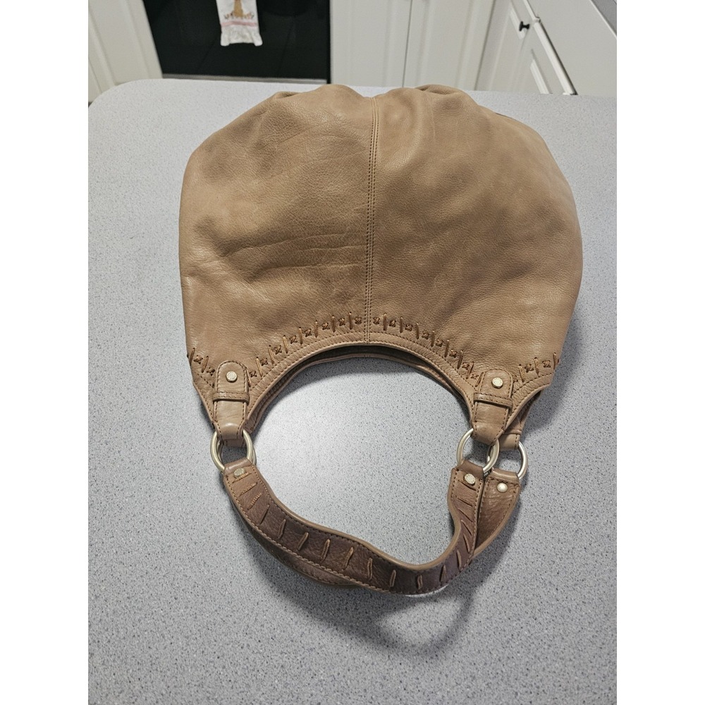 Sigrid Olsen Vintage HoBo‎ Camel Color Leather Shoulder Bag Good Clean